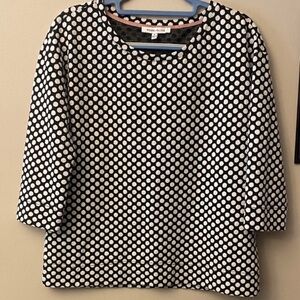 Rose & Olive Black and White Polka Dot Blouse